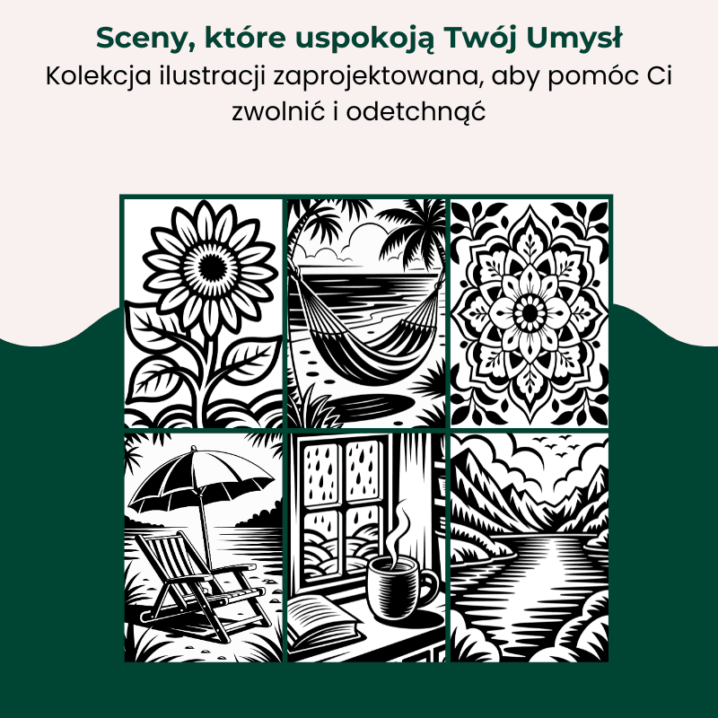 Monochromatyczna Kolorowanka - Podaruj Chwilę