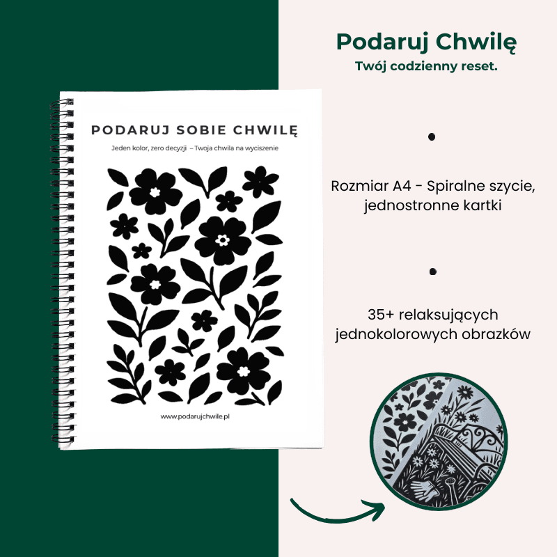 Podaruj Chwilę - Monochromatyczna Kolorowanka